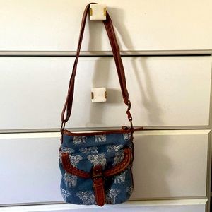 Elephant cross body purse